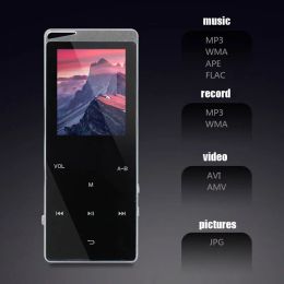 Players Luxury Metal MP4 Player Bluetooth Player Portable Slim MP3 MP 4 Media 2 inch Touch Key FM Radio 16GB Music Player Gift