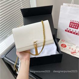 Ysles Ysaint Luxurys Designer Katee Tassel Bags High Quality Lady Envelope Handbag Woc Chain Totes Women Clutch Classic Shoulder Flip Leather Crossbody Purse