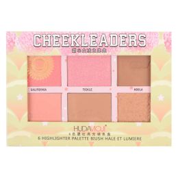 Shadow HUDAMOJI 6 Colour Blush Trimming High Light Threedimensional Disc Apricot Milk Tea Waterproof Shine Brightening Eye Shadow