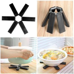 Table Mats Foldable Trivets Pot Holder Heat Resistant Insulated Placemat Tableware Kitchen Accessories For Pots And Pans