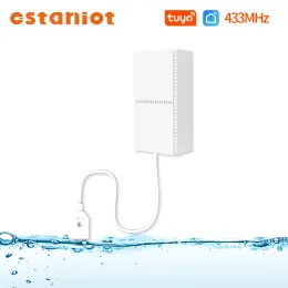 Detector Ostaniot 433MHz Tuya Water Leakage Detector Water Leak Sensor Flood Alert Overflow For Security Alarm System Smart Life APP