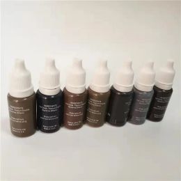 Dresses 7 Pcs Micropigment Tattoo Ink for Semi Permanent Makeup 15ml/bottle 3d Eyebrow Lips Red Brown Colour Kit