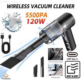 Car Vacuum Cleaner PCMOS 1PC Wireless Vacuum Cleaner Dual Use for Home and Car 120W High Power Powerful Vacuum Cleaner BlackL2402