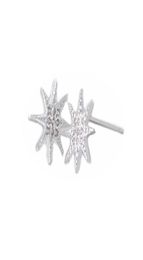 New fashion Rinestones star stud earrings anise star snow gold plated earring women gift of a woman7640960