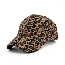 Ball Caps Cotton Leopard Print Baseball Plain 6 Panels Peaked Cap For Men Women Unisex Adjustable Snapback Gorras Outdoor Sunhat