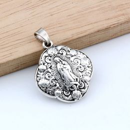 20pcs lots Antique Silver Virgin Mary Religious Alloy Charm Pendant Fit Necklace DIY Accessories 25 8x35mm A-480a2645