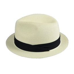 Small brim large size paper straw hats man Summer handsome sun cap big trilby jazz hat plus fedoras 5658cm 5860cm 240219