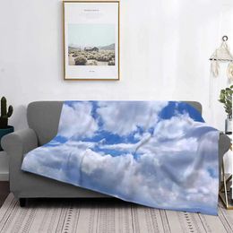 Blankets Vibrant Blue Sky / Cumulus Clouds During Sunny Day Air Conditioning Blanket Soft Warm Light Thin Type Of