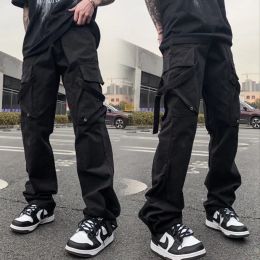 Pants Black Cargo Pants Men Fashion Hip Hop Trousers High Street Punk Streetwear Baggy Pants Male Joggers Pants Casual Clothing