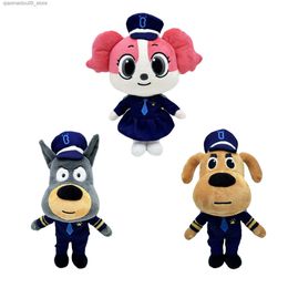 Plush Dolls 25cm Labrador Sheriff Plush Toy Cute Soft Fill Sofa Pillow Doll Childrens Birthday Christmas Gift Q240227