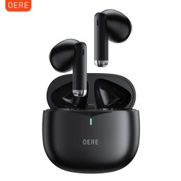 Headphones QERE Wireless Headphone TWS Earphone noise reduction dual microphones ENC Bluetooth 5.3 waterproof HIFI sound bass touch contro