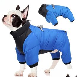 Dog Apparel Reflective Dog Winter Jacket Cold Weather Coats With Built In Harness Waterproof And Windproof Apparel Cosy Clothes For Sm Dhgmg