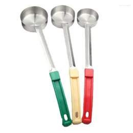 Dinnerware Sets Stainless Steel Portion Control Solid Serving Spoon 3-Piece Combo Set 2Oz 3Oz 4Oz Sauce Cooking Flat Bottom