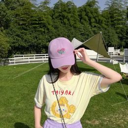 Berets Face Smaller Baseball Cap Vintage Letter Embroidered Sun Protection Hip Hop Hat Teenagers