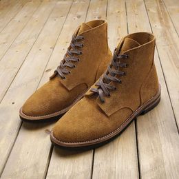Boots DTW01 Rock Can Roll Size 35-49 Super Quality Handmade Goodyear Welted Genuine Italian Cow Leather Suede Custom Made OK