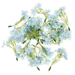 Decorative Flowers 20 Pcs Wedding Decor Artificial Flower Florets Hydrangeas Small Bunch Fake Silk DIY Bride