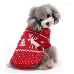 Dog Apparel Red Blue Elk York Teddy Puppy Pet Clothes Christmas Sweater