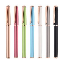 High Quality Madder Avocado White Assorted Paint Pastel Multicolor Gel Pens Custom Printing Logo Business Gift Giveaway Plastic Gel Pen with Rose Gold Pen Trims
