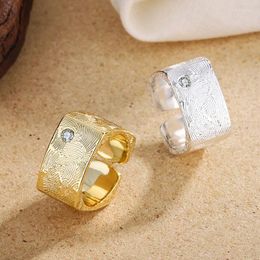 Cluster Rings PANJBJ 925 Sterling Silver Irregular Stones Ring Fashion Creative Geometric Texture Open Ladies Jewellery Party GiftPANJBJ