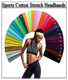 2019 Cotton Stretch Headbands Yoga Hair Band Softba Sports Sweatband Elastic Sports4859852