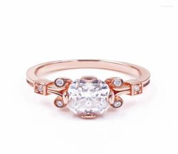 Cluster Rings Tianyu Gems 925 Sterling Silver Gemstone 13ct Moissanite Cushion 7mm Diamond Ring Women Wedding Fine Jewellery Access8970050