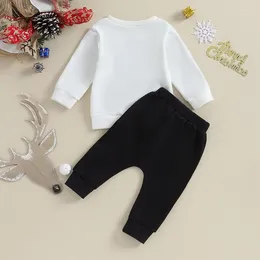 Clothing Sets Baby 2Pcs Christmas Outfits Long Sleeve Hat Letter Print Sweatshirt And Pants Set Toddler Clothes