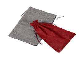 100pcs 20x30cm Colour jute pouch Drawstring environmental bag clothing bag toy pouch environmental friendly imitation linen big bag7094270