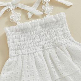 Girl Dresses Infant Born Baby Ruffle Sleeve Dress Romper 2Pc Tulle Bodysuit Headband Set Birthday Summer Fall Clothes