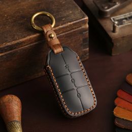 Genuine Leather Car Key Cover for Geely Galaxy L7 Keyring Shell Case All Inclusive Protective