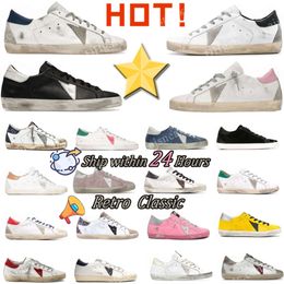 Goldenss Goosess Superstar Casual Shoes Golden Super Goose Designer Shoes Star Italy Brand Sneakers Super Star Luxury Dirtys Sequin White Do-ol