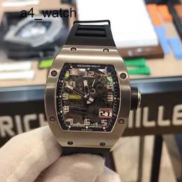 Racing Watch Unisex Wristwatch RM Wrist Watch Series Hollow Date Display 48*40mm RM029 Titanium Alloy Full Hollow