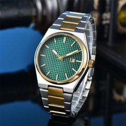 Men women watches quartz designer watch1853 PRX stainless steel strap wristwatches fshion round dial movement watches 40mm blue white black xb016