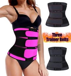 Hi beautiful girl 3 Belt Waist Trainer Corset Neoprene Sweat Belt Body Shaper Women Slimming Sheath Reducing Curve Shaper 201211211323004