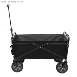 Shopping Carts Seina compact outdoor folding multifunctional vehicle black portable shopping cart Q240228