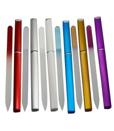 10X New TOP QUALITY CRYSTAL GLASS NAIL FILE 5 12quot with Companion Hard CaseNF014 10 Colors available 9963478