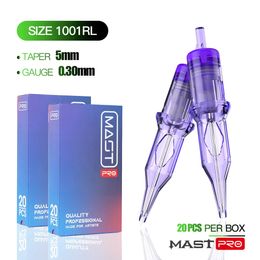 Mast Pro Disposable Box of 20pcs Sterile Tattoo Needles Cartridge for Tattoo Rotary Pen Round Liner Tattoo Supplies Makeup 240223