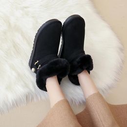 Boots Women's Thickened Warm Plush Snow Thick Sole Non-slip Winter Cotton Padded Outdoor Casual Ankle