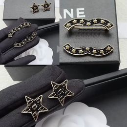 T GG Black Luxury Star Earring Boutique Style Charm Ear Stud High Quality Love Gifts Jewellery Earring Box Packaging New Women Stud Earrings