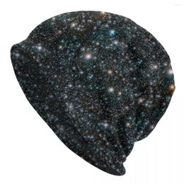 Berets Galaxy Stars Beanie Hats Outer Space Universe Black Skullies Beanies Gym Elastic Men Caps Autumn Vintage Bonnet Gift