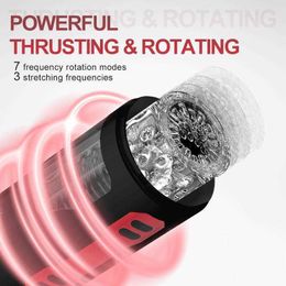 NXY Masturbators New Adult Products Men's Airplane Cup Electric Fully Automatic 7+1 Frequency 4cm Telescopic Rotary Masturbator