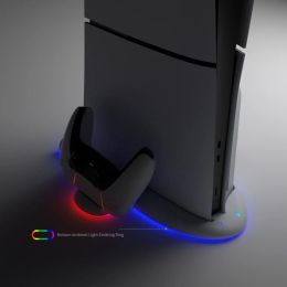 Stands DOBE TP53528 Cooling Charging Dock Station With RGB Colour Atmosphere Light Circle for PS5 Slim Console