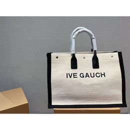 tote bag designer rive gauche womens Bag Canvas letter shopping bag portable beach bag yslers fashion tote bag large capacity Tote Bag RE73