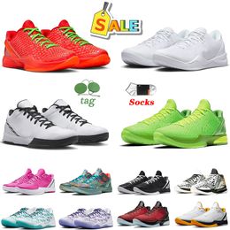 Designer Mamba Basketball Shoes OG Mambas 8 Halo Protro 6 Grinch Mambacita 5 Bruce Lee Chaos Prelude Reverse Purple White Pink Red Sneakers Mens Women Trainers Dhgate