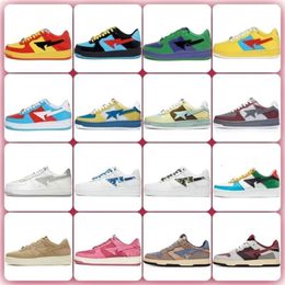 sk8 sta Casual Shoes Running Low Sneakers Men Women Grey Black Colour Camo Pink Green Red Suede Pastel Blue Patent Leather Platform Trainers