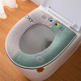 Toilet Seat Covers Plush Mat Easy To Wash Keep Warm Comes With Carrying Handle. Suitable For All Seasons Breathable Waterproof Material Soft