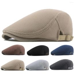 Berets Fashion Beret Hat Attractive Exquisite Edging Polyester Breathable Mesh Adjustable Men