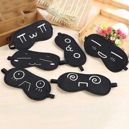 Sleep Masks 1pc Sleeping Eye Mask Black Eye Shade Sleep Mask Black Eyepatch Bandage on Eyes for Sleeping Emotion Nap Sleep Mask