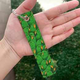 Keychains Fashion Male Eclectus Parrots Keychain Keyrings Cute Hanging Holder Bag Car Wallet Trinket Accessories