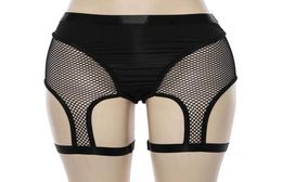 Women039s Shorts Black Spandex Mesh Women Summer Sexy High Waist Fishnet Booty Rave Festival Elastic Short Pants8605371