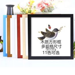 Simple Square 6-inch 781024 Inch Wall Hanging Platform Flat Wooden Picture Frame Creativity